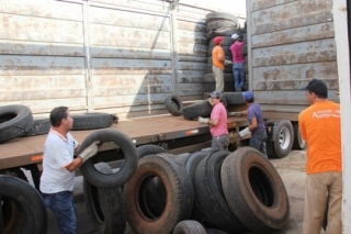 (Foto: Reprodução/Internet)Os pneus são destinados para a reciclagem quatro vezes ao ano.. 